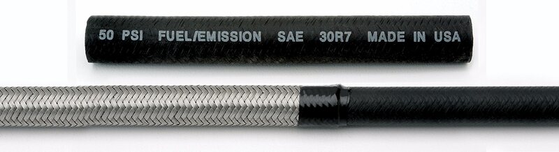SAE 30R7 Fuel/Emission Stainless Steel Braided Rubber Hose